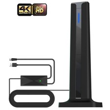 🚀 Antenne TV Intérieure HDTV 25dBi - Chaînes Gratuites - Occasion COMME NEUVE