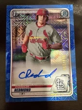 2020 Bowman Chrome - Prospect Autographs Chandler Redmond  Blue Refractor /150 