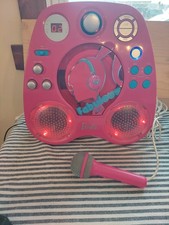 Barbie Lightup Karaoke Machine CD Player FM Radio Microphone Tested