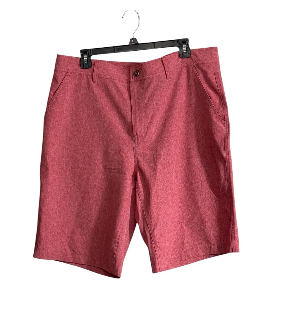 Cool Keep Stretch Performance Red Shorts Men Flat Front Sz 36 Pockets Golf