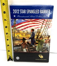 2012 Star Spangled Banner Bicentennial Silver Dollar Set $1 Proof Coin - SEALED