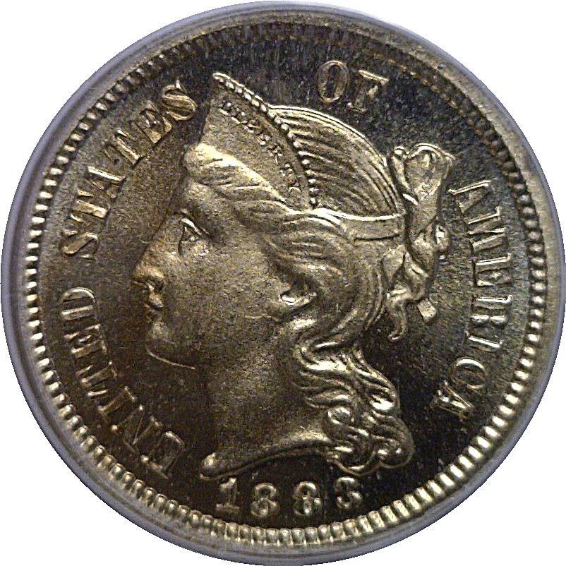 1883 Nickel Three Cent PCGS PR-67 CAM - Image 2 of 3