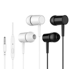 2 Packs Wired Earbuds with Microphone, 3.5Mm Stereo Earphones with In-Line Volum
