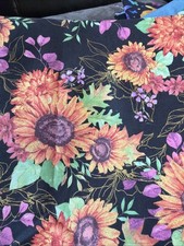 BOUFFANT STYLE SURGICAL Scrub Hat Cap Fun Sunflowers Fall Flowers
