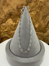 Sterling Silber Herz Gliederarmband 7" 925 zart minimal offene Herzen 