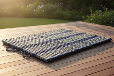 Thaikissen XXL Kapok Rollmatte 200 x 150 - 160 cm riesige Thaimatte Liegewiese