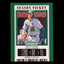 Kody Hoese 2019 Contenders Draft Picks Season Ticket Tulane Green Wave