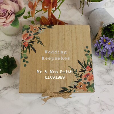 Hochzeit Andenkenbox personalisiert Gravur Holz Hochzeit Erinnerungsbox individuell Geschenk