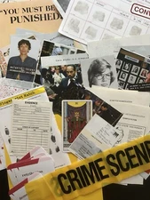True Crime Bundle Unique 50+ items CSI Forensics Ephemera Kit Junk Journal Lot