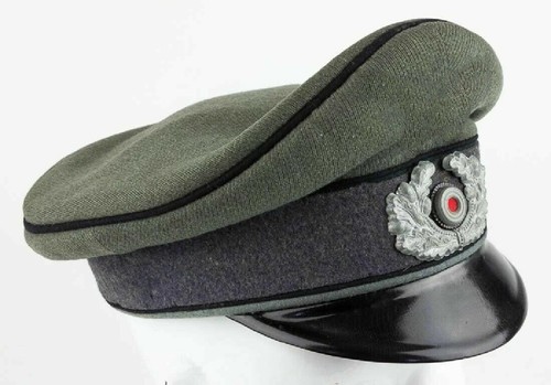 WWII GERMAN ARMY PIONIER OFFICER'S "CRUSHER" VISOR CAP - Picture 3 of 7