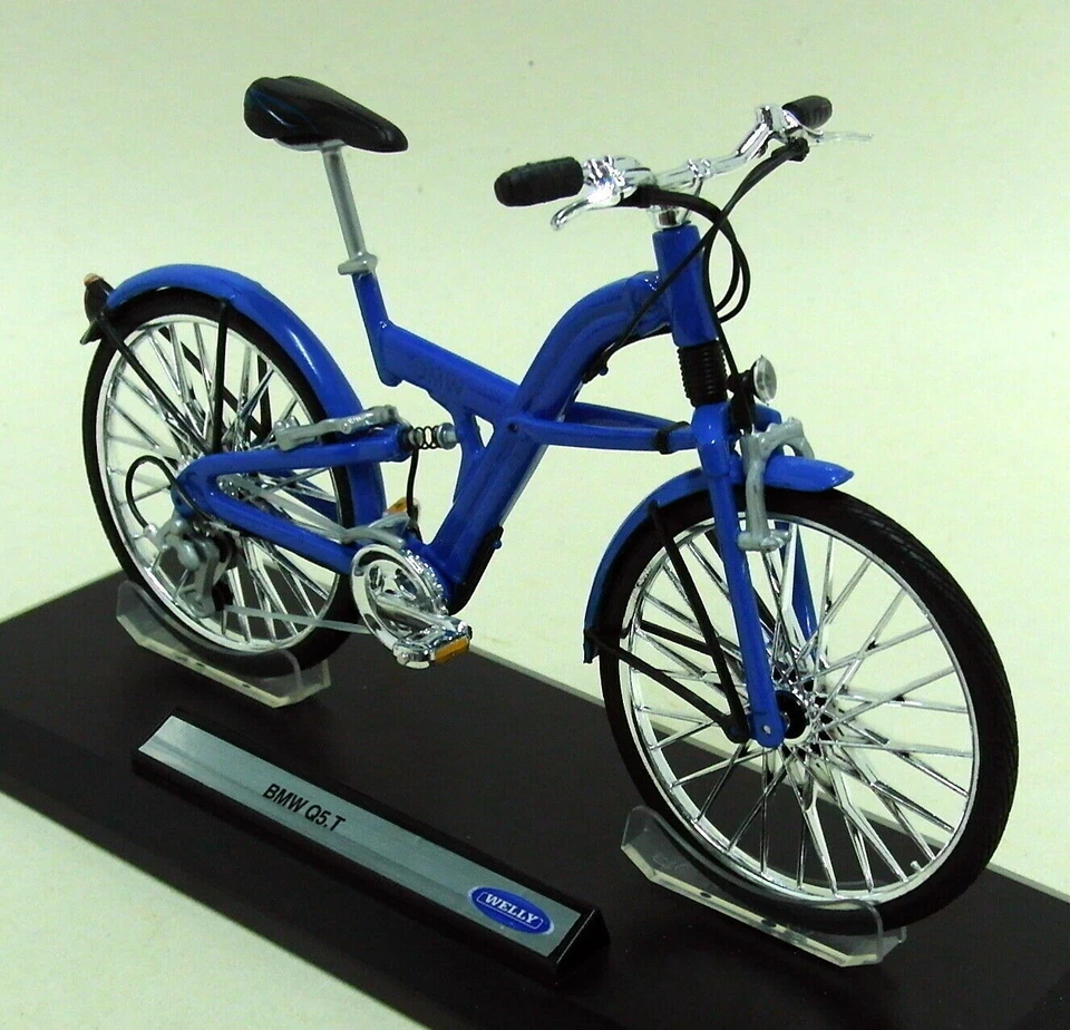 Welly 1/10 Scale - BMW Q5.T Blue Diecast and Plastic Model Bicycle and Stand - Image 2 of 4