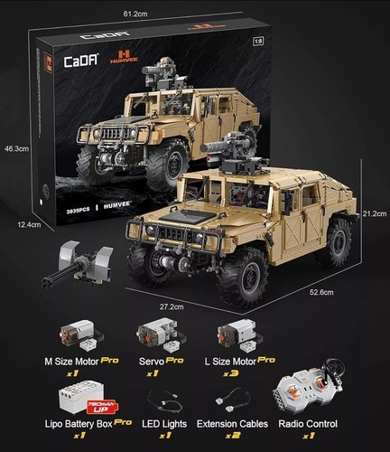 CaDA 1:8 Scale Model Humvee Off Road RC Car (Non-Motorized) Brick Building Set - Picture 7 of 24