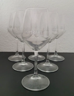 Campari Wermut/Weißwein Logo Glas (6 Stück) transparent 44,5 cl - Bild 1 von 4