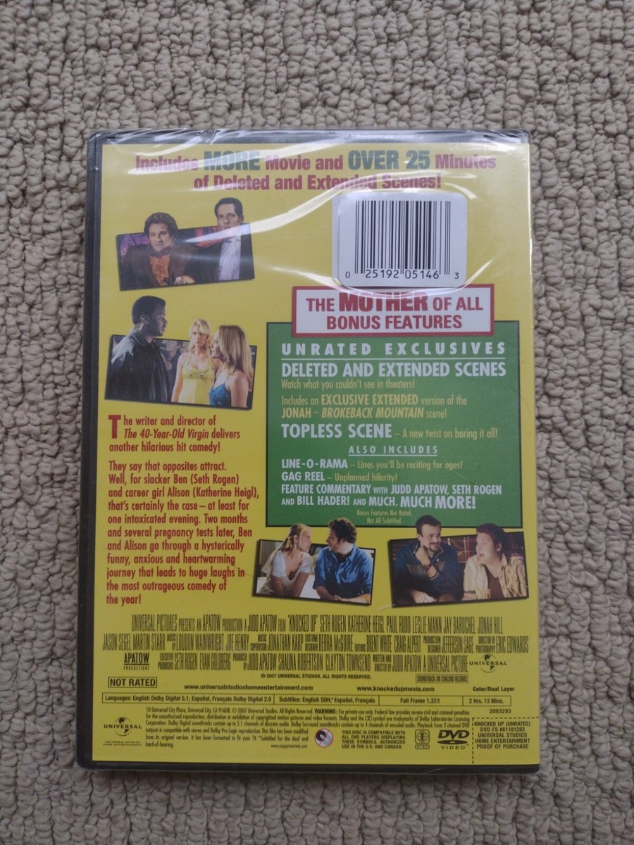 Knocked Up (DVD, 2017) Full Screen Seth Rogen (unrated) FACTORY