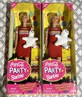 Set Of (2) NRFB 1998 Coca-Cola Party Barbie Doll Special Edition Mattel #22964