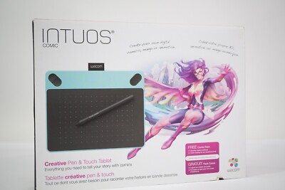 Wacom Intuos ART CTH-490 Small Mint Blue Grafiktablett mit Stift Touch USB #15