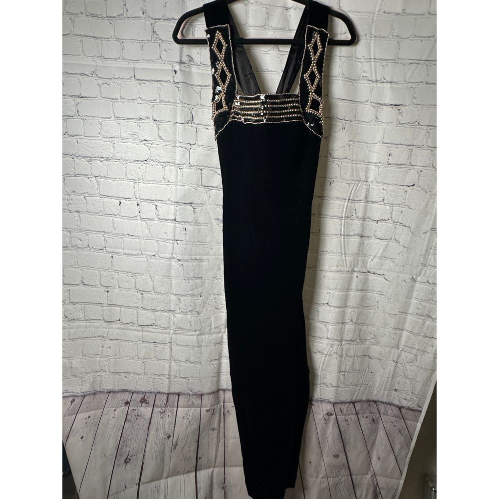 Vintage Blondie and Me Evening Gown with Gold Beaded Embellishments Formal Dress | eBay Vintage Blondie and Me Evening Gown with Gold Beaded Embellishments Formal Dress | eBay