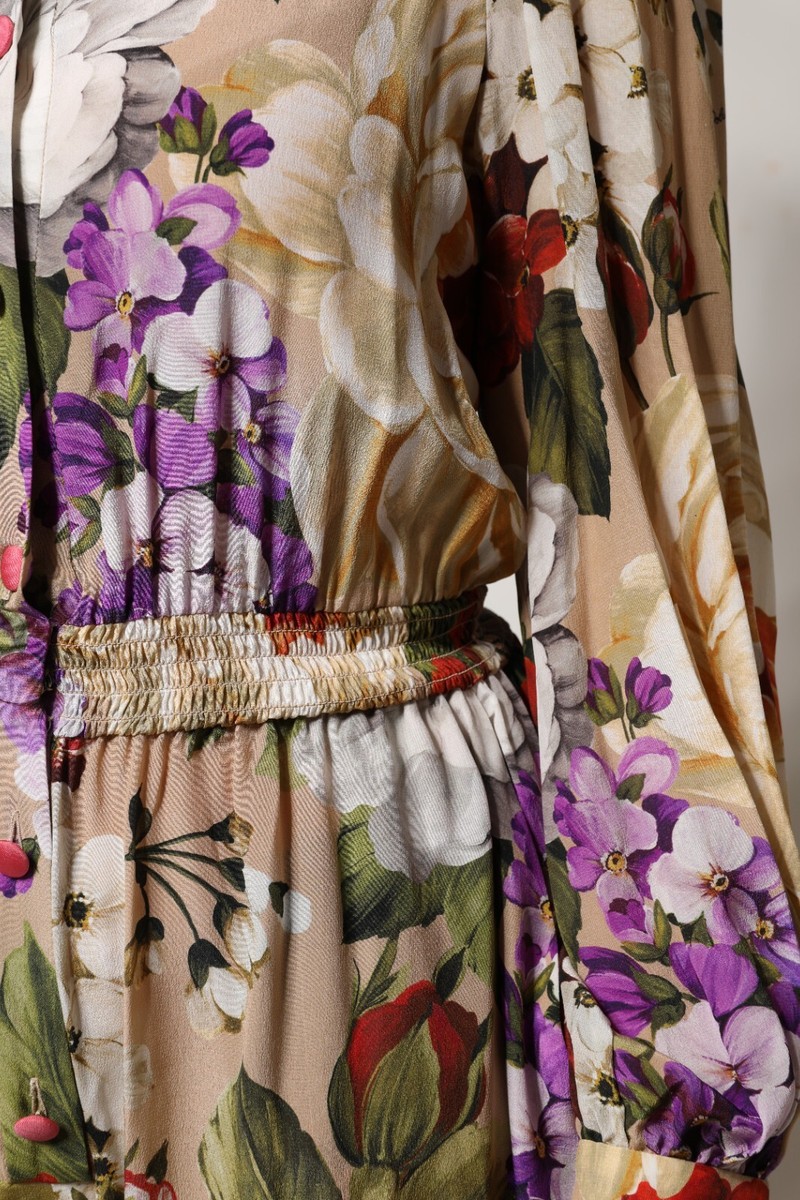 DOLCE & GABBANA Dress Multicolor Floral Wide Leg Jumpsuit
