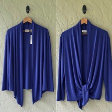 Chico's Travelers Collection Women's Size 1 Purple Medium Open Paige Jacket NWT