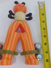 Vintage Battat My B Toys Baby Rattle Ant w Jingle Bells Letter A MyBToys *Read