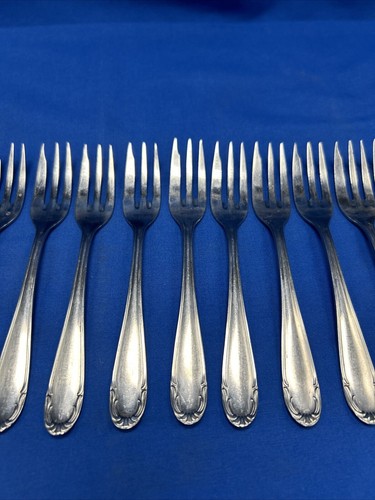 Eickhorn Solingen Rastfren Roneusil Germany Stainless 11 Cocktail Dessert Forks - Picture 3 of 9