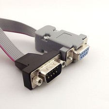 DB9 Pin Extension Adapter Cable Serial Male to DB9 Pin Female Ribbon Cable 90cm
