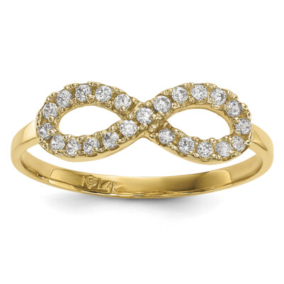 14k Yellow Gold CZ Infinity Symbol Ring 14k Yellow Gold CZ Infinity Symbol Ring