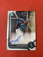 2022 1st Bowman Chrome Luis Chevalier Autograph RC Auto #CPA-LC Mariners SP Reds