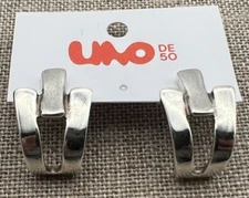 NEW Uno de 50 SER ORIGINAL Sterling Silver Plated Stud Earrings