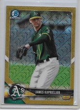 2018 Bowman Chrome Mega Box JAMES KAPRIELIAN rookie gold BCP44 41/50 Athletics