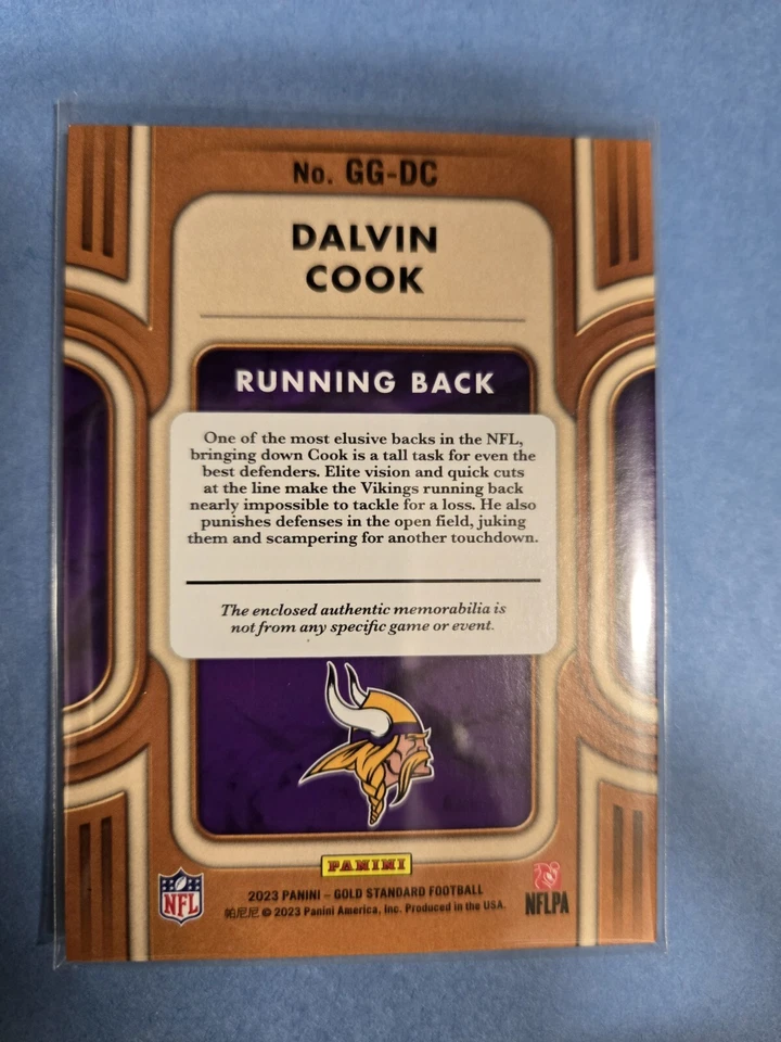 2023 Panini Gold Standard Gold Gear /299 Dalvin Cook #GG-DC - Image 2 of 2