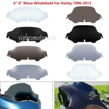 Motorcycle 6"/ 8" Wave Windshield Windshield For Harley Davidson Touring 1996-13