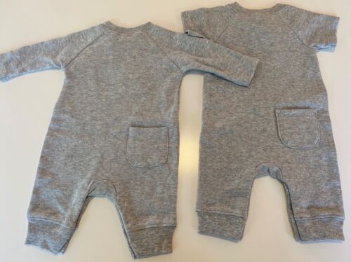 NUEVO CON ETIQUETAS 2 Gymboree 1 Pieza ROMPERS UNISEX Gris RECIÉN NACIDO 0 Meses Layette - Imagen 4 de 4