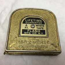 Vintage Tape Measure Flash Mfg. Co. New York Made in USA