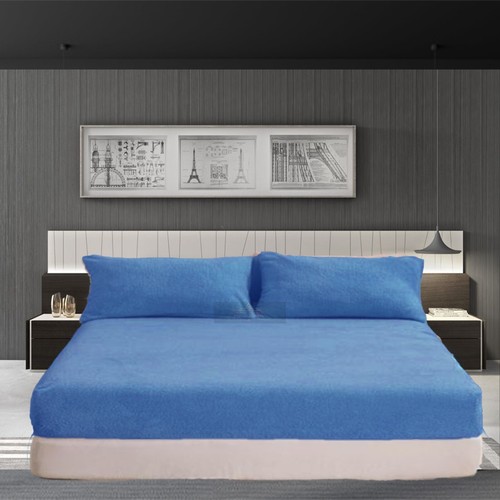 Teddy Fleece Fitted Sheet or Pillowcase Thermal Warm Single Double King Bedding - Picture 3 of 40