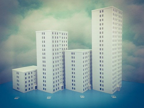 20 Floor OFFICE city LUXURY APARTMENT Building - Z Scale 1:220 - Fully Assembled - Picture 4 of 9