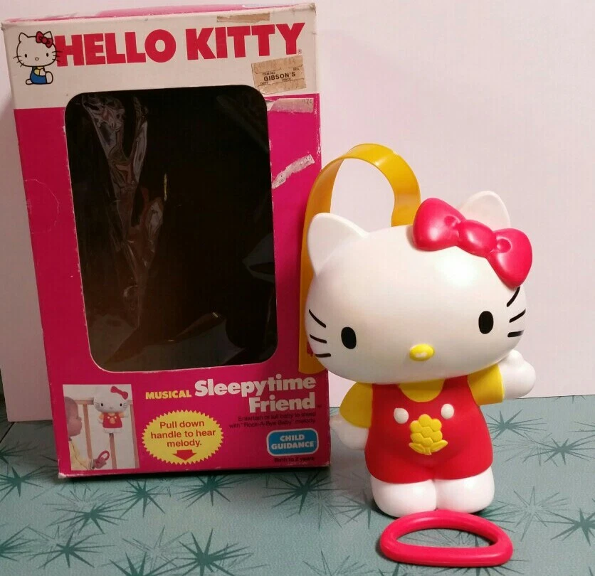 Vintage 1983 HELLO KITTY Musical Sleepytime Friend Rock a Bye Baby