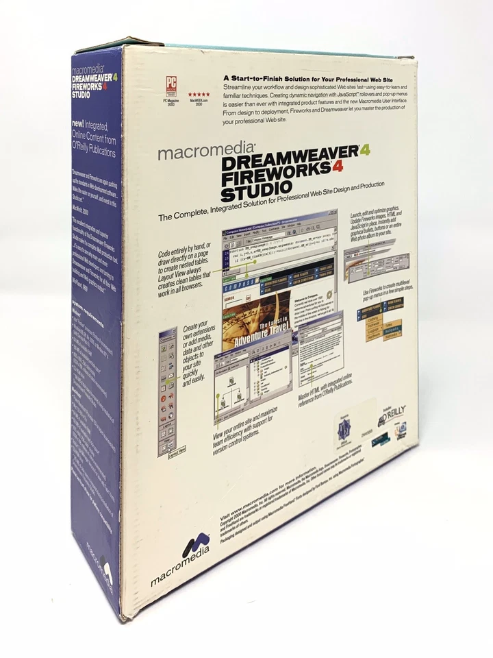 Macromedia Web Design Studio~Dreamweaver4~Fireworks4~For Mac~5 Manuals~Free Ship - Image 2 of 4