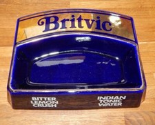 BRITVIC  CERAMIC ASH TRAY  by ROYAL NORFOLK STAFFS ENGLAND DRY GINGER ALE/TONIC