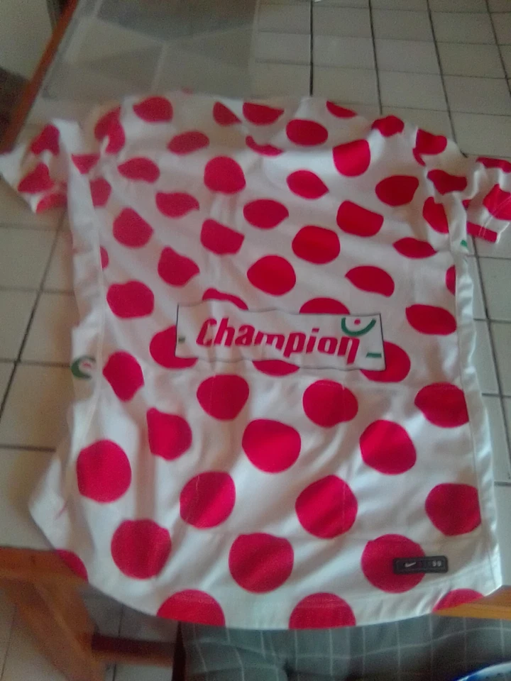 Maillot de velo tour de France pois rouge Nike champion XL meilleur grimpeur - Photo 4/4