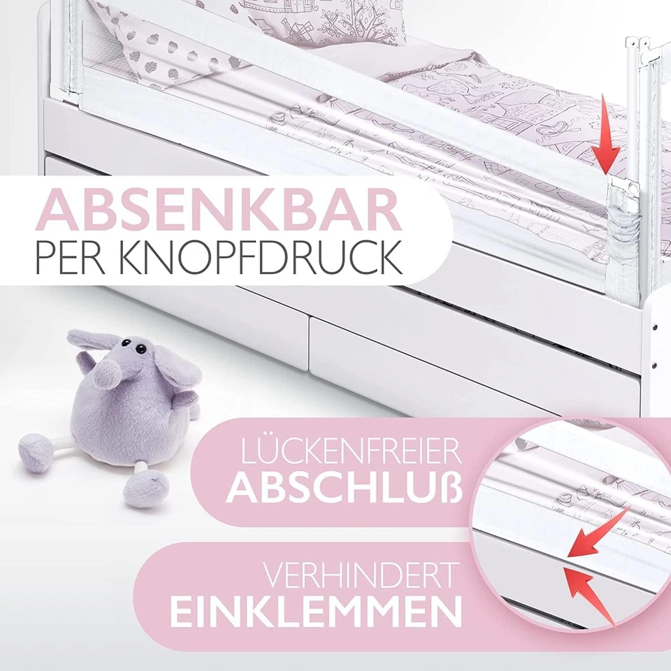 Fall Protection For Children Bed Rail 70-90cm Bed Children Bed Parents F177 - Image 4 of 4