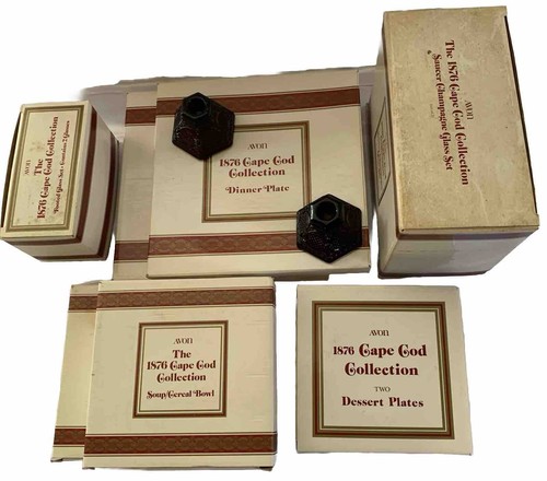 Set For 2 - 12pc Ruby Red Avon 1876 Cape Cod Collections - Picture 15 of 15