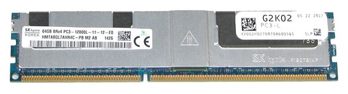 SK Hynix HMTA8GL7AHR4C-PB 64GB 8Rx4 PC3-12800L DDR3-1600 ECC REG RDIMM DPN:G2K02