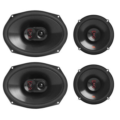 JBL Stage3 627F 6.5'' & Stage3 9637F 6x9'' Front and Rear Car Speaker Bundle Qty:4