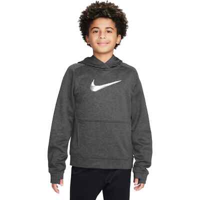 ◆NIKE◆ビッグロゴ◎Therma HBR Pullover フーディ パーカー Nike Therma-FIT HBR Pullover Hoodie Big Boys' L Gray Heather