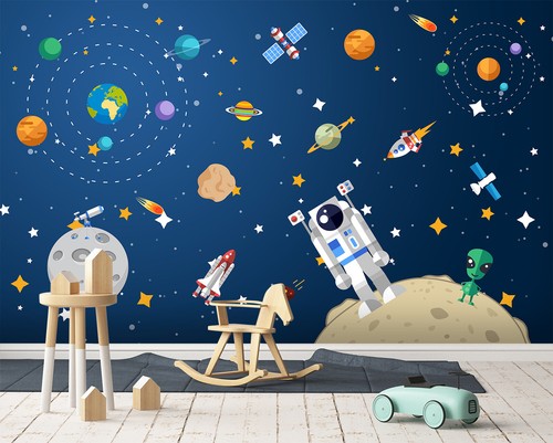 3D Space Astronaut ZHUA1670 Wallpaper Wall Murals Removable Self-adhesive Amy - Picture 2 of 11