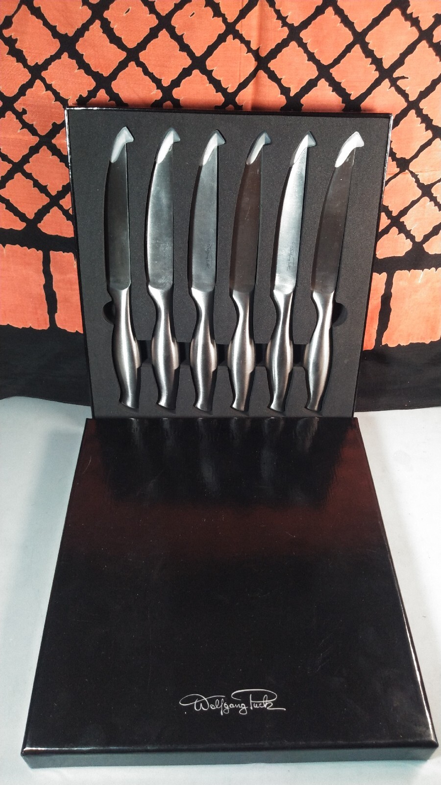 New Wolfgang Puck 6 Piece Steak Knife Set Stainless Steel Kitchen eBay