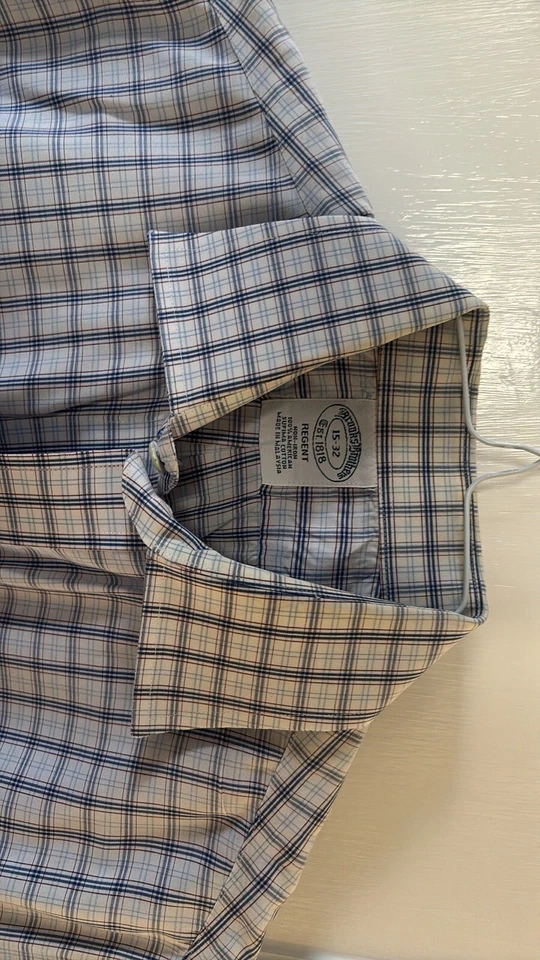 Brooks Brothers Regent Dress Shirt Men 15-32 Multi Plaid Check Non-Iron - Image 2 of 3