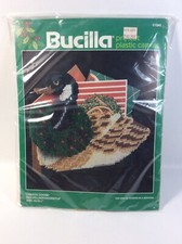 Bucilla VTG Canada Goose Mail Holder Doorstop Pre Cut Plastic Canvas Kit 61046