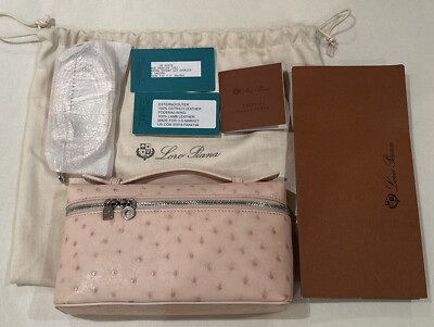 Sold Out Loro Piana Extra Pocket L19 Ostrich in Plum Flower (30EJ) NEW